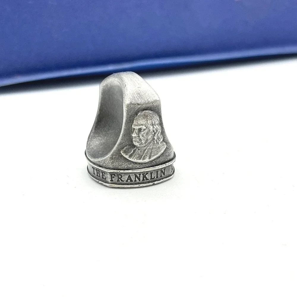 Franklin Mint Collectors Society Wax Seal Kit Benjamin Franklin Pewter Blue Wax